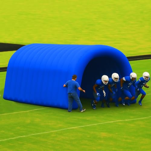 23x10x10FT Quick Setup Inflatable Tunnel Arch - for Sports Games, Trade Shows & Promotions (Blower Included) - color: Blue, size: 24FT