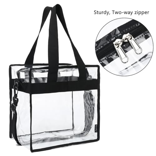 FlowFly Insulated Lunch Cooler Bag - Tote Bag Organizer for Women/Men, Clear#Black - color: Clear#Black