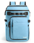 TOURIT 38 Cans Backpack Cooler: Leak Proof Waterproof 2 Insulated Compartments Soft Cooler Bag Beach Travel Camping Picnic, Sports Fan Coolers - color: Slate Blue