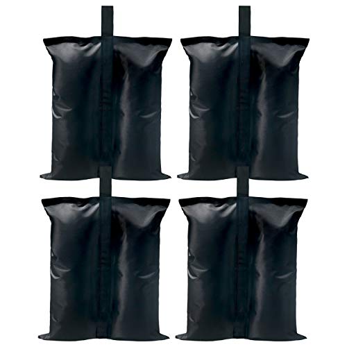ABCCANOPY Canopy Weights 150 LBS Gazebo Tent Sand Bags,4-Pack Black (Without Sand) - color: Black, size: 150 Lbs