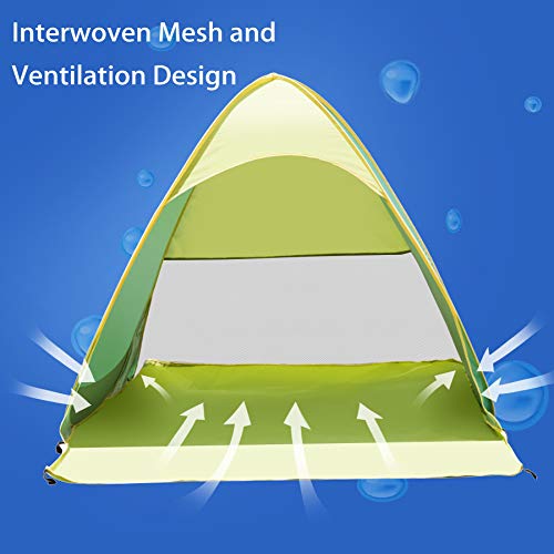 Automatic Pop Up Instant Portable Outdoors Quick Cabana Beach Tent Sun Shelter - color: Green
