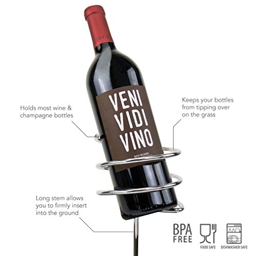 Tovolo 205300C Steady Sticks Wine Bottle Holder, Chrome - color: Chrome, style: Wine Bottle Holder
