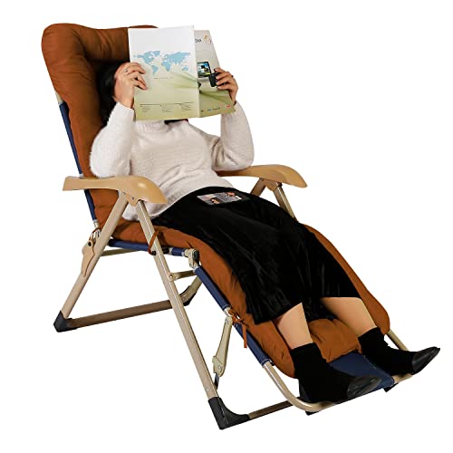 Moclever 67x22x3in Zero Gravity Chair Cushion, Thick Padded Recliner Cushion with 6 Ties, Soft Lounge Chair Pad for Indoor Outdoor Rocking Chair, Sofa, Swing Bench - Coffee