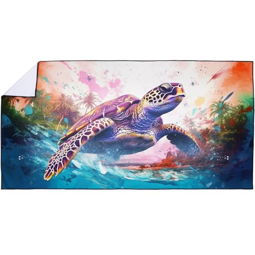 Giant Turtle Beach Towel Oversized 36" x 72", Thin Lightweight Sand Free Quick Dry Microfiber Towel for Swimming Pool Cruise Camping Travel - color: Color_33