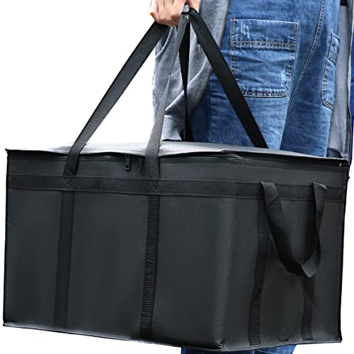 musbus 4 PACK catering bag for doordash 24W x 15H x 14D XXXL Insulated Food Delivery Bag Cooler Bags Keep Food Warm Catering Therma Cooler Bags Therma Shopper hot Black 24W x 15H x 14D hot boxes - color: Black, size: XXX-Large（24W x 15H x 14D）