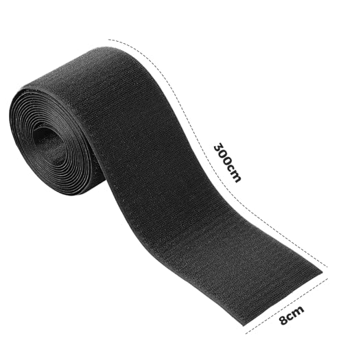 WILLBOND 4 Pack 10 ft x 3 Inch Cable Floor Strip Cable Cover Cords Carpet Protector Management Hook and Loop Tape for Wires on Floor Cords and Prevent a Trip Hazard (Black) - color: Black, size: 40 Feet