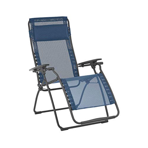 Lafuma Futura Zero Gravity Patio Recliner with Alloy Steel Material and Patented Clip Suspension System for Reclining Patio Chairs, Ocean Blue - color: Blue (Ocean), style: Futura Zero Gravity