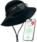 GearTOP Wide Brim Sun Hat for Men & Women, UPF 50+ Fishing Hat with Detachable Neck Flap & Face Cover Gardening Boonie Sunhat - color: Black Wanderer