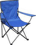 Quik Chair Portable Folding Chair with Arm Rest Cup Holder and Carrying and Storage Bag, Blue - color: Blue