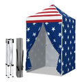 EAGLE PEAK 5x5 Instant Canopy with 4-Side Wall Panels, Small Pop up Portable Canopy Tent with Carry Bag, Light Weight Sun Shelter for Sports, Camping and Beach, American Flag - color: American Flag