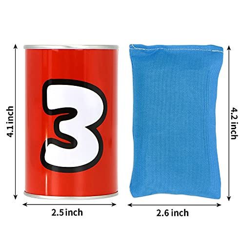 JOYIN 13 Pcs Carnival Party Can Toss Game, Sturdy Knockdown Can, Bean Bag Toss Game for Birthday Party, Family Activities, Indoor and Outdoor Play, Carnival Prizes Classroom Gifts (Number Style) - style: Number