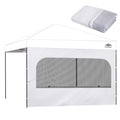 10x10 Pop Up Canopy Sidewall - 1 PC 300D Waterproof Attachable Tent Wall, Privacy Shade for Outdoor Events, Vendor Booths (Tent Not Included, with U-Shaped Window) - style: with U-Shaped Window