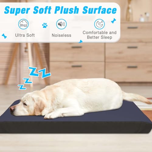 Dog Bed Covers Replacement Washable 100% Waterproof Dog Bed Sheets, Soft & Noiseless Pet Bed Cover, 2 Pack, 42" x 28" Blue - size: Blue-42 x 28 inch