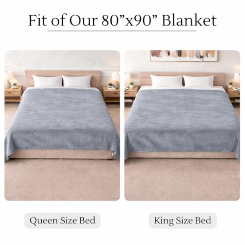Waterproof Blanket for Bed Intimacy (90"x 80" King Size) Reversible Fleece | Sherpa, Love Blanket, Water Proof TPU Stain Proof Couch Furniture Mattress Winter Large Dog Bed Cover - Gray - color: Gray, size: 90 x 80 inch