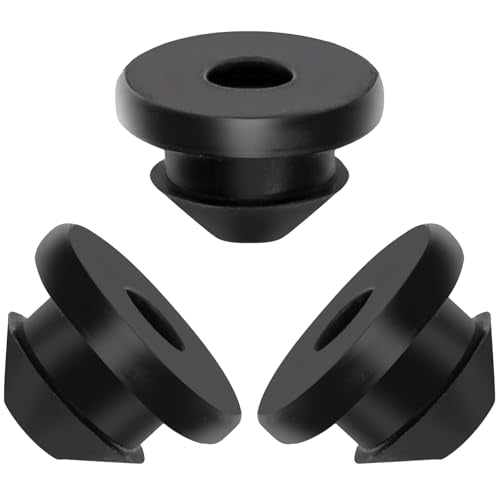 Foraineam 100 Pack Cable Railing Rubber Grommets, Black Cable Railing Post Protector Sleeves for 1/8" 5/32" 3/16" Cables, Wire Rope Rubber Protective Grommet Kit for Indoor Outdoor Metal Posts