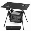 FUNYKICH Camping Table with Cup Holders and Mesh Storage Net, 23.2''x15.8''x20.1'' Lightweight Portable Folding Camp Table, Ideal for Camping, Hiking, Tailgating, Beach, Picnic, Travel, Backyard - size: Fabric tabletop-23.2''x 15.8''x 20.1''