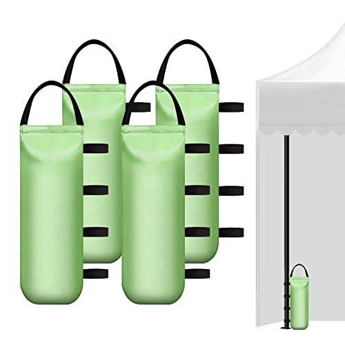 IALNAI 112 LBSCanopy Weights Sand Bags for Canopy Outdoor Advertising Tent Sunshade Fixed Windproof Pop up Canopy Tent (Without Sand) 4-Pack - color: GREEN
