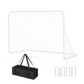 GarveeLife 6x4 FT Soccer Goals for Backyard, Steel Frame Soccer Net with Ground Stakes, Portable Football Goal, Easy Setup for Training and Competitive Play