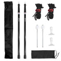 GEEWAY 2 Pcs 10FT Tarp Poles for Camping, Heavy Duty Telescoping Tent Pole, Aluminum Adjustable Tent Poles for Outdoor Activity, Wilderness Adventure and RV Travel (Black) - color: 10ft-black