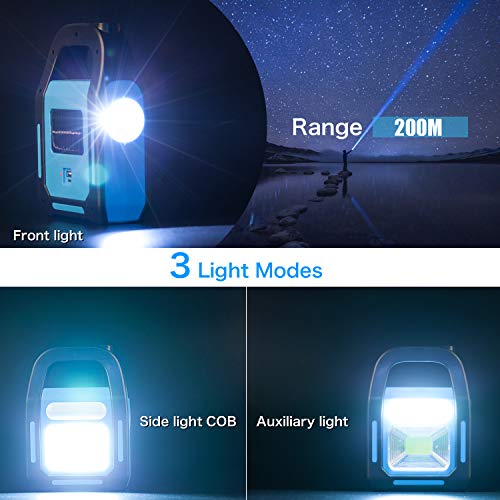 4 Pack 3 in 1 Solar USB Rechargeable Brightest COB LED Camping Lantern, Waterproof Emergency Flashlight LED Light - size: 4 Pack