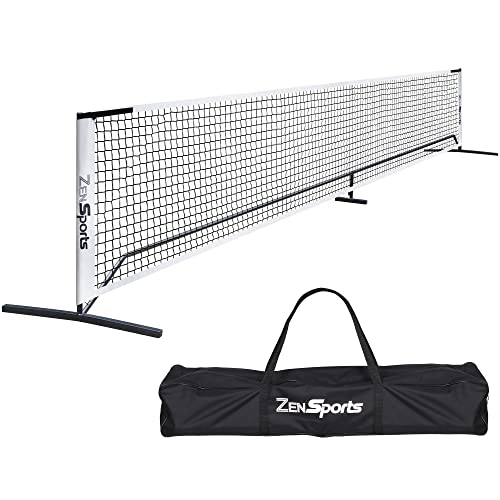 ZENY Portable Pickleball Net Set System with Metal Frame and 22FT Regulation Size Pickball Net with Carry Bag for Backyard, Driveways, Outdoor Game - style: 22FT Pickleball Net