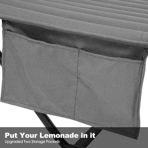 GAFETE 2 Person Hammock with Stand for Outside, Heavy Duty Steel Stand, 55inch Double Hammocks, Large Removable Pillow, Storage Bags, Max 475 lbs Capacity (Haze Gray) - color: Haze Gray