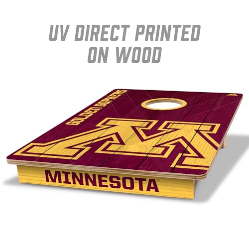 YouTheFan NCAA 2’ x 3’ Wood Cornhole Game with Logo Bags - color: Minnesota Golden Gophers, size: 2' X 3'
