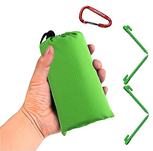 Waterproof Camping Tarp, Ultralight Tent Footprint Backpacking Tarp for Camping, Hiking and Outdoor Activities (Green) - color: Green