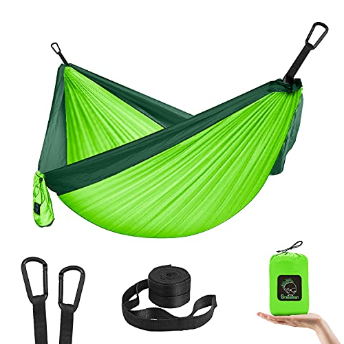 Grassman Kids Small Hammock for Camping Portable Hammock for Child Girls Boys Ultralight Backpack Mini Hammocks with Straps Green - color: Green, size: one pack