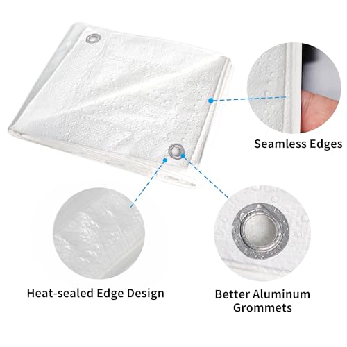 TARPAL 3x3 Feet Small Tarp Waterproof 6mil (2 Pack) White tarps Multipurpose Protective Cover All Purpose Poly Tarps Cover for Firewood Outdoor Furniture etc - color: White, size: 3x3 Feet(2-pack)-Finished size