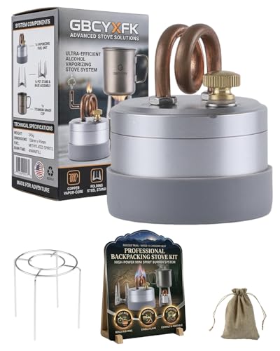 Mini Alcohol Burner Gas Stove Camping Cooking High Power Portable Mini Outdoor Spirit Burner Alcohol Stove Kit with Stable Stand Upgrade Lightweight Strong Compact Backpacking Travel Hiking - color: Silver a