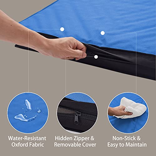 Outdoor Dog Bed - Waterproof, Portable, Foldable, Orthopedic for Large Dogs - 41" All Weather Use - color: Navy Blue, size: X-Large