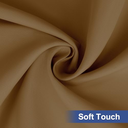 homing Rectangle Table Cloth Cover, Waterproof Polyester Elastic Fitted Tablecloth, Fits for 4 Foot Folding Tables, Washable Table Protector for Picnic, Camping, Outdoor (Brown, 24" x 48") - color: Brown, size: 48" x 24" (Rectangular)
