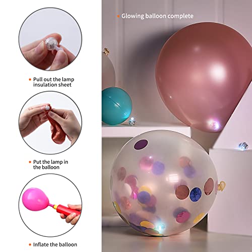 Aogist 100pcs White Mini Lights with Hook,Long Standby Time Waterproof LED Balloon Light,Battery Powered,Ball Lamp for Balloon Paper Lantern Birthday Party Christmas Halloween (Matching Tag Rope) - color: White, size: 0.6inch (Hook)