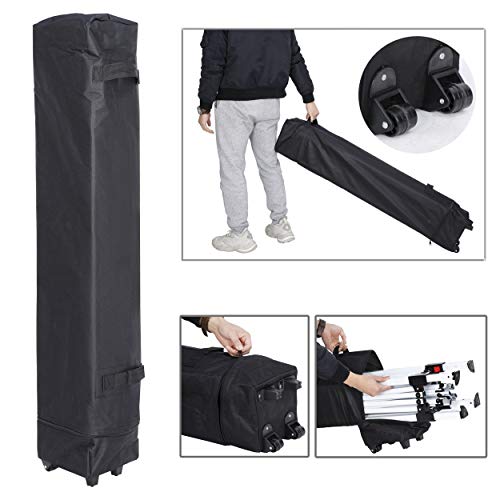 JupiterForce 10 x 10 Pop Up Canopy Tent Sun Protection Waterproof Instant Shelter Portable Folding Canopy with Roller Carry Bag, White - color: White
