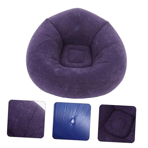 Cabilock Inflatable Bean Bag Chair with Flocked Material Portable Lazy Sofa for Indoor and Outdoor Use for Living Room Bedroom Camping and Relaxation Includes Pump and Storage Convenience