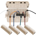 RESTMO 5-Piece Outdoor Waterproof Electrical Box Set – 12.5" x 8.5" x 5" Large & 7.1" x 2.3" x 2.3" Small, Weatherproof Boxes for Power Strip, Outlet, Plug, Socket, Timer, Holiday Light, Almond - color: Almond