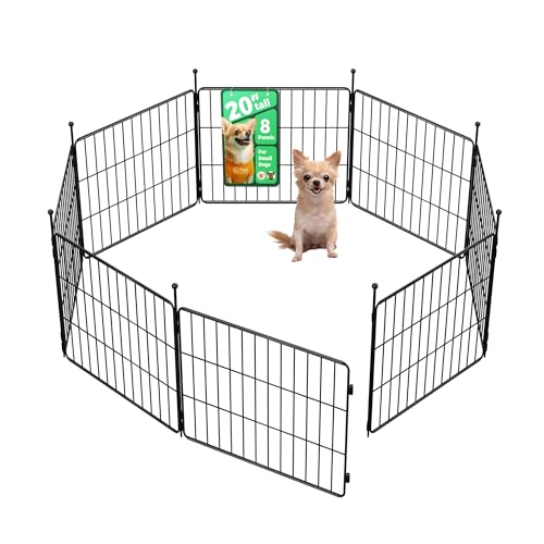 FXW MiniPaws Unleashed Dog Playpen, Expandable & Portable Design for Yard, RV Camping and Indoor Use, for Puppies and Small Dogs, 20-inch 8 Panels - size: 20"H