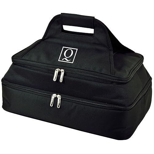 Picnic at Ascot Personalized Monogrammed Insulated Double Layer Thermal Food and Casserole Carrier- Keeps Food Hot or Cold- Designed & Quality Approved in The USA - style: Letter - Q