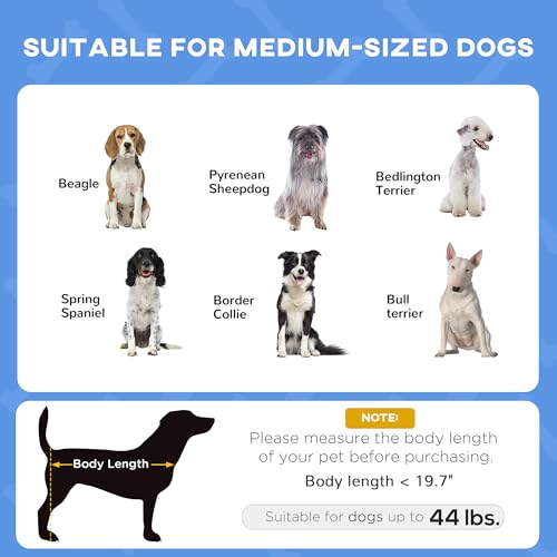PawHut Elevated Dog Bed with Removable Canopy, Outdoor Dog Cot with UV Protection Canopy Shade, 30 inch Pet Bed for Camping, Dark Blue - color: Blue, size: 30 inch