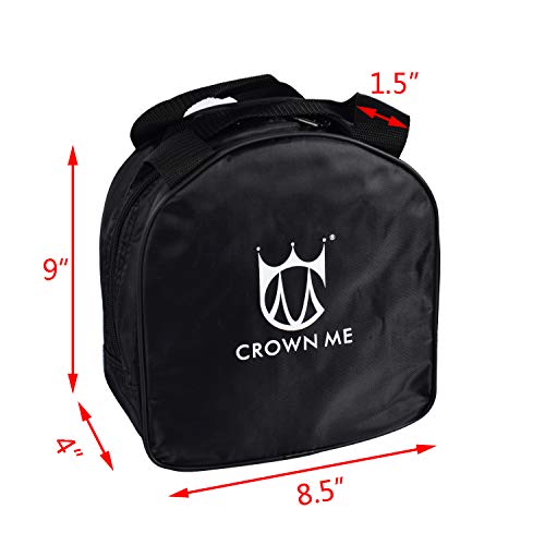 CROWN ME Disc Golf Set with 6 Discs and Starter Disc Golf Bag – Fairway Driver, Mid-Range, Putter Disc - color: Black