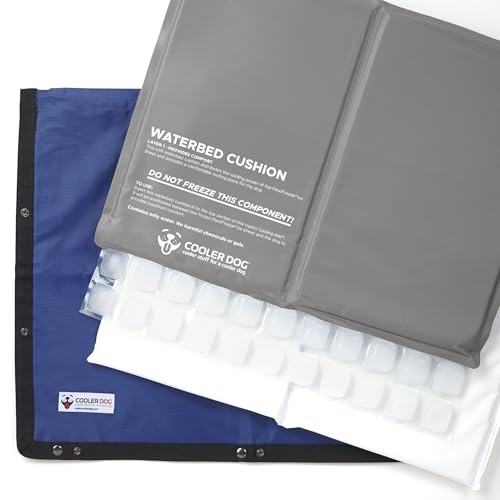 CoolerDog Hydro Cooling Mat 2 Pack for Dogs – Dog Cooling Mat & Cooling Pad for Hot Weather – Triple Layer Cooling with Ice Sheet & Water Cushion (23" x 18" Each) - size: Standard - 2 Pack