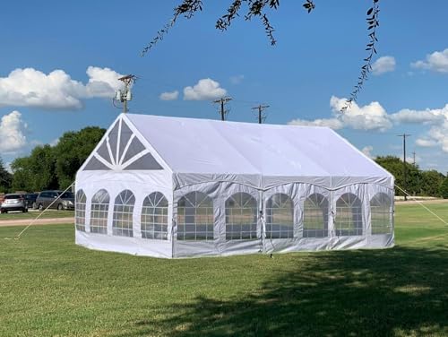 DELTA 30'x20' PE Marquee Tents for Parties, Party Tent, Carpas para Fiestas, Outdoor Wedding Tent, Heavy Duty Waterproof Canopy, Outdoor Event + Storage Bags - style: 30'x20' Pe Marquee Tent