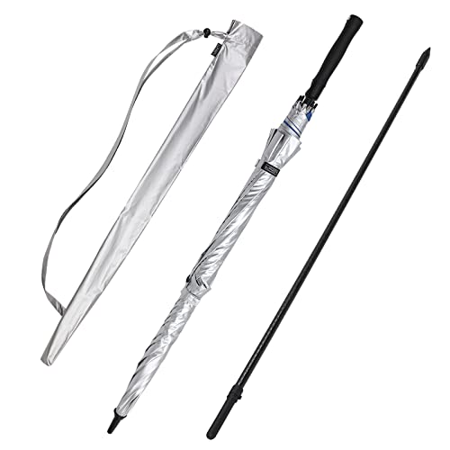 G4Free Vented UV Golf/Beach Umbrella 68" Arc, Auto Open Oversize Extra Large Windproof Sun Shade Rain Umbrellas - color: Silver/Blue
