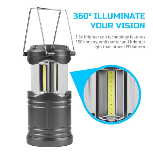 Lichamp 8 Pack LED Lantern Camping Light, Battery Operated Lanterns COB Super Bright for Power Outages Indoor Emergency Outdoor Camping Hiking Kit, B8GY