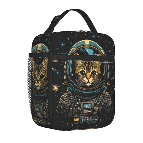 Cat Lunch Box for Women Kids Girls Men Insulated Lunch Bag Lunchbox Adults Lunch Tote Bags Reusable Cooler for Work Office School Picnic Travel - color: Cat01