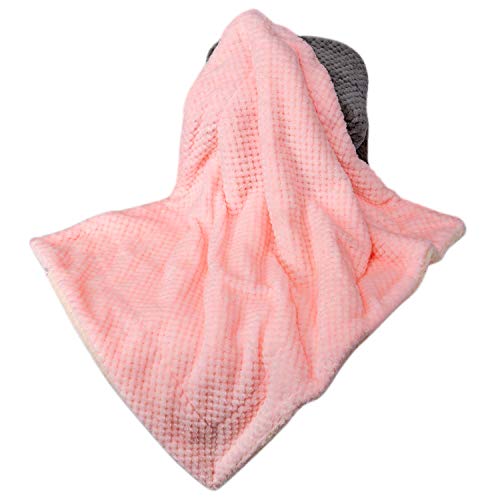 Fuzzy Dog Blanket or Cat Blanket or Pet Blanket, Warm and Soft, Plush Fleece Receiving Blankets for Dog Bed and Cat Bed, Couch, Sofa, Travel and Outdoor, Camping (Blanket (32" x 40"), DW-Baby Pink) - color: Dw-baby Pink, size: Blanket (32" x 40")