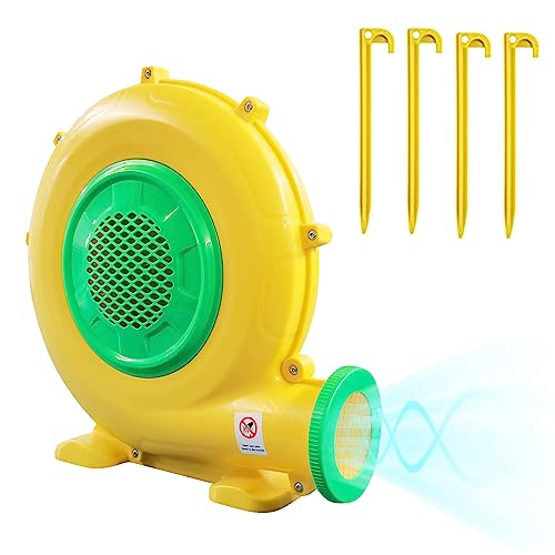 750W Bounce House Blower, Powerful Air Blower for Inflatables, Portable Bubble House Blower Pump Fan for Inflatable Bouncy Castle, Jumper, Water Slide, Leaf Blower Corded(750Watt 1HP) - style: 750W 1HP