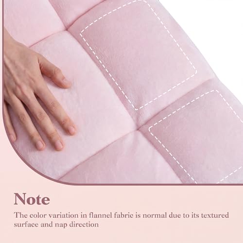 Giantex Folding Floor Chair with Back Support, 14 Adjustable Position, Padded Sleeper Bed, Couch Recliner, Gaming Video Chairs for Adults, Meditation, Living Room (Light Pink) - color: Light Pink, size: 26"x21"x21"