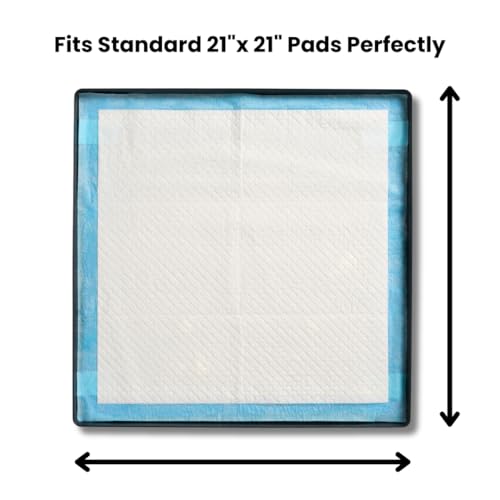 Little Wolves Puppy Potty Tray – 22x22 Shred-Proof Heavy-Duty Training Tray for Puppies & Small Dogs, Easy-Clean, Indoor Dog Pee Pad Holder (Small Gap) - size: Small Gap